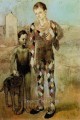 Dos acróbatas con un perro 1905 Pablo Picasso